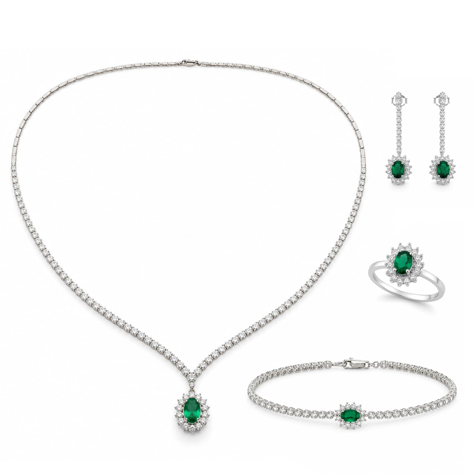 Set Green Royal din Argint 925 • id.13