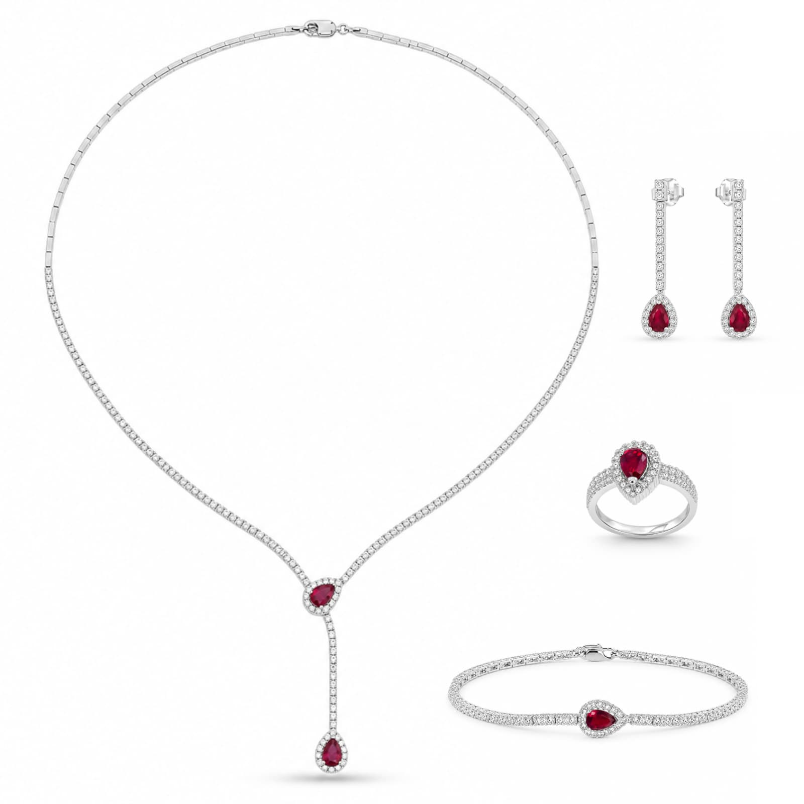 Set Red Drop din Argint 925 • id.14
