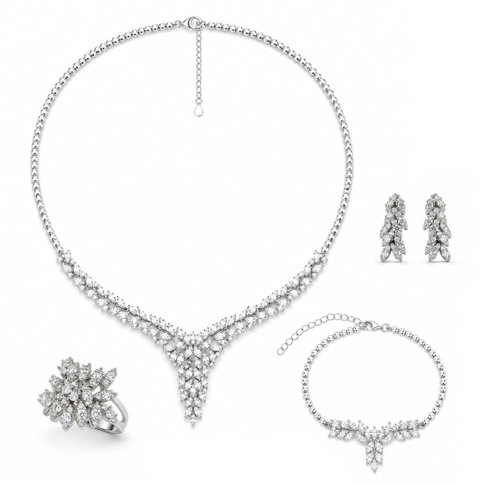 Set Bride Glam din Argint 925 • id.16